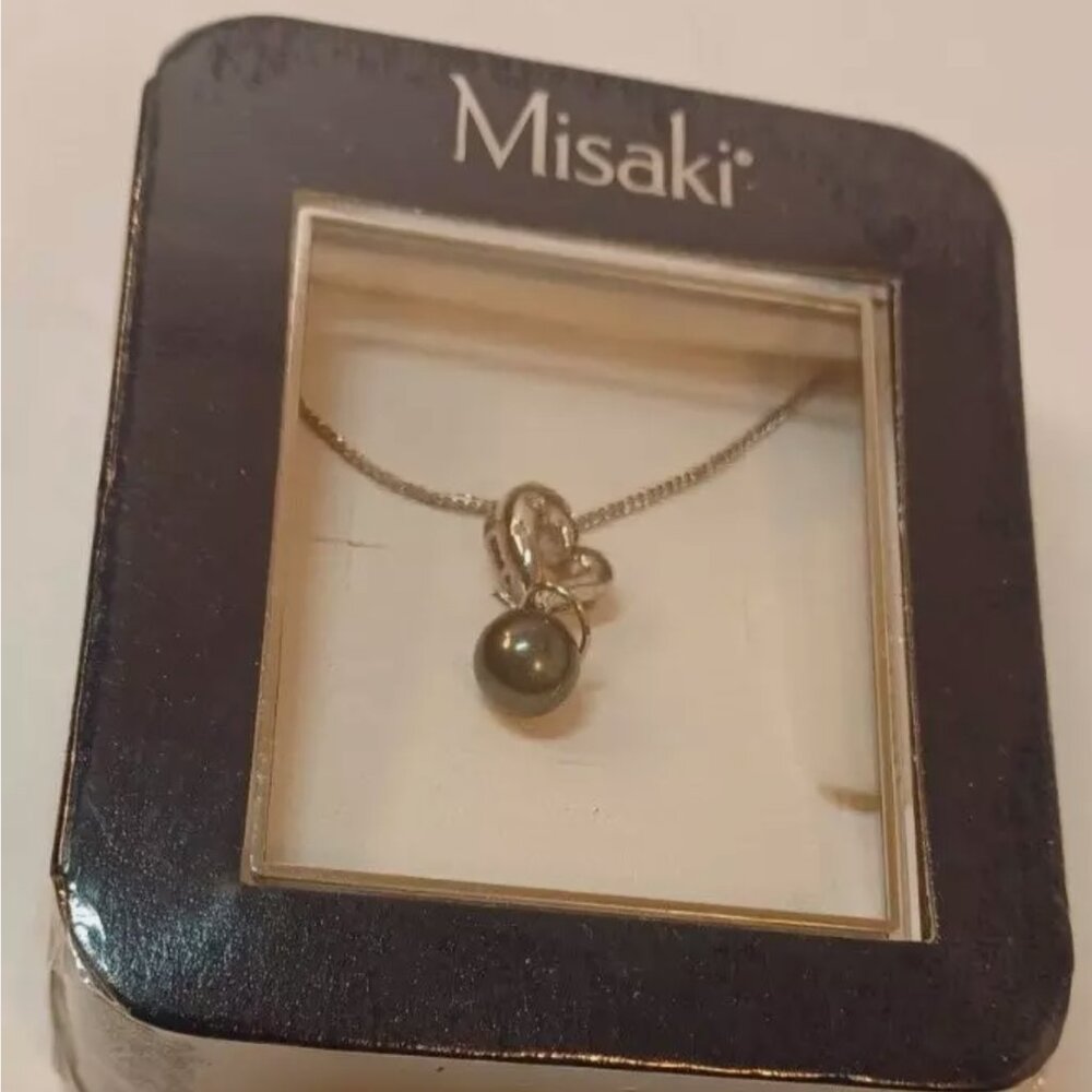 MISAKI NECKLACE Pendant Love Black -NEW-Box Shipping with Tracking